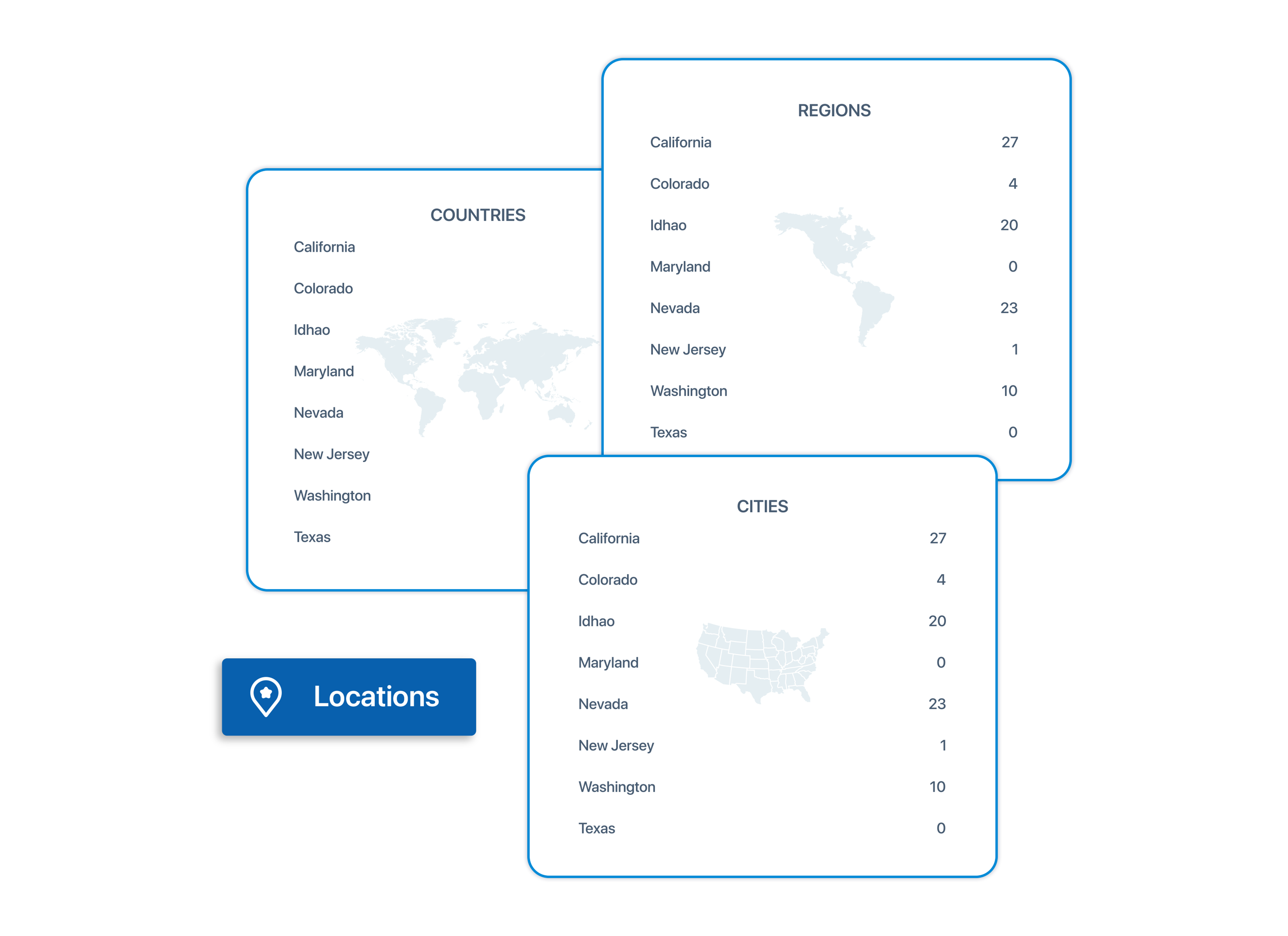 View Top Visitors & Visitor Geography Visual